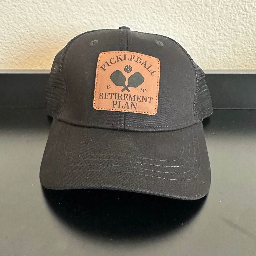 Black Pickleball Retirement Plan Cap